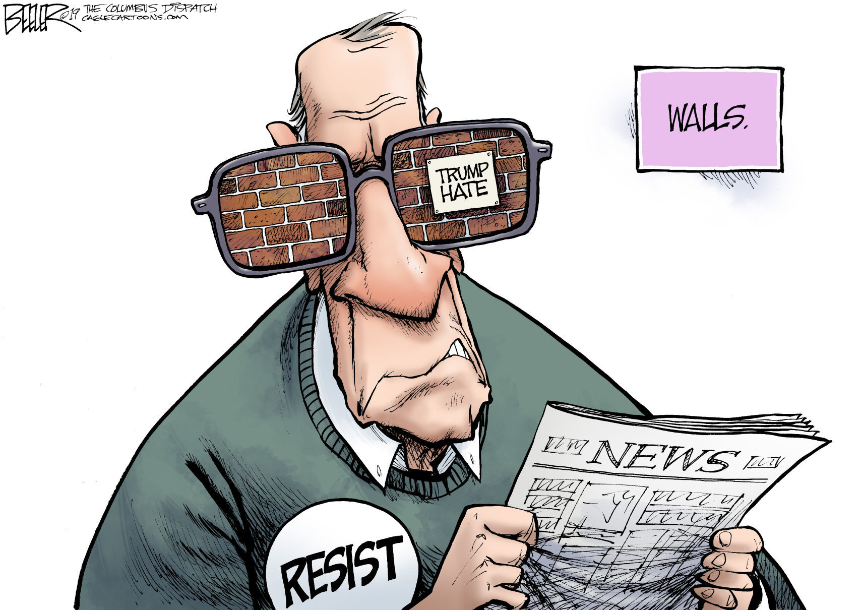 Trump Hate by Nate Beeler, The Columbus Dispatch